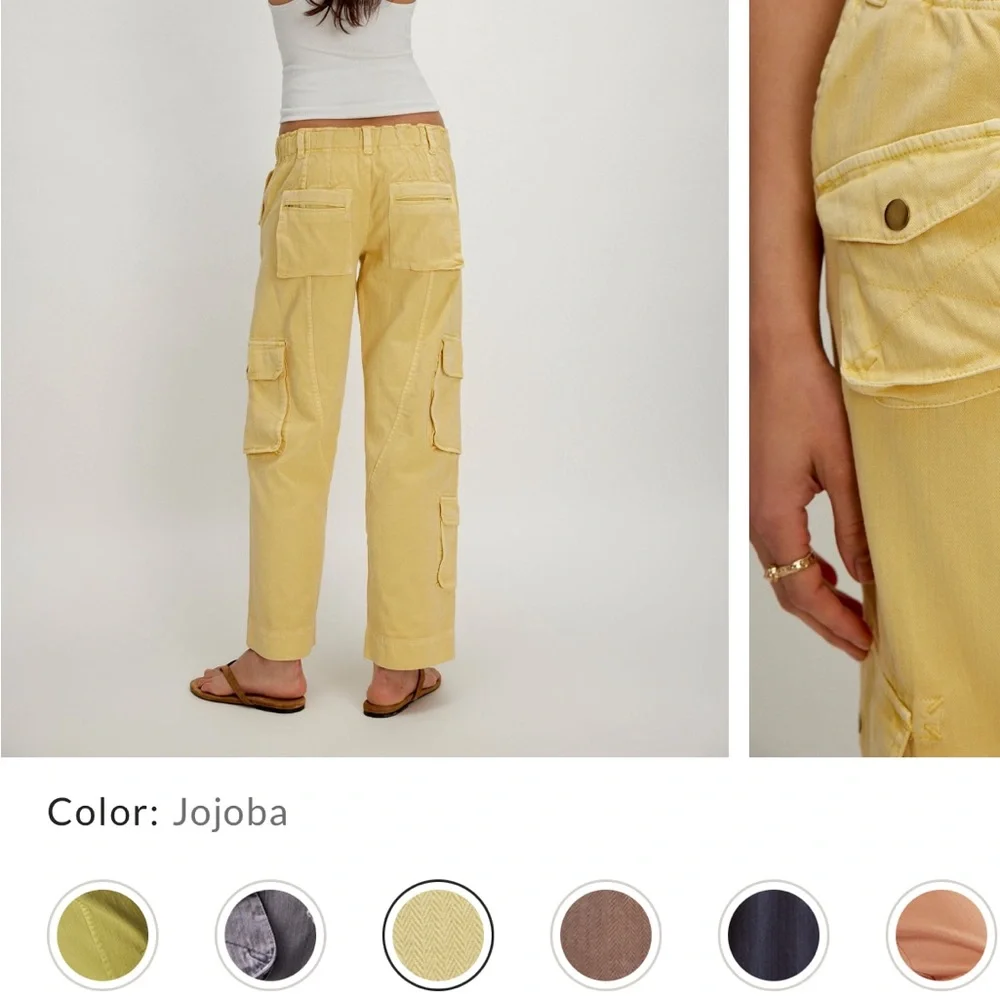 Free People Tahiti Cargo Trousers in Dried Herb (olive green) - Picture 11 of 12